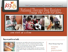 Tablet Screenshot of nationaltherapydogregistry.com